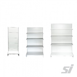 White Classic Gondola Shelving Bays